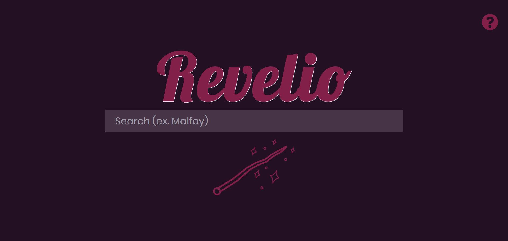 main homepage layout of Revelio website